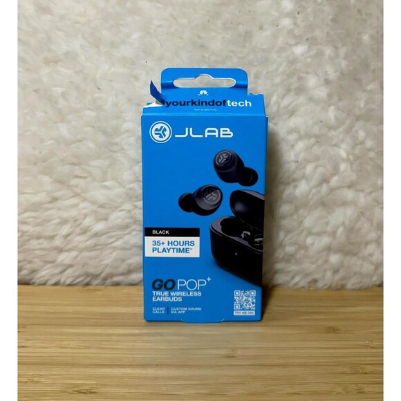 JLab GO Air Pop+ True Wireless Bluetooth Earbuds Black NEW - Picture 4 of 5